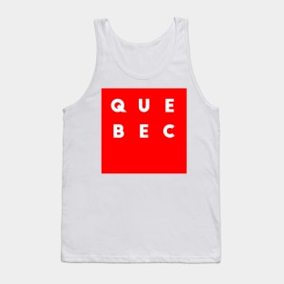 Quebec | Red square, white letters | Canada Tank Top